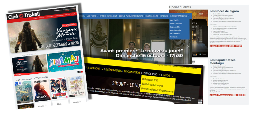 cinema gestion de contenu